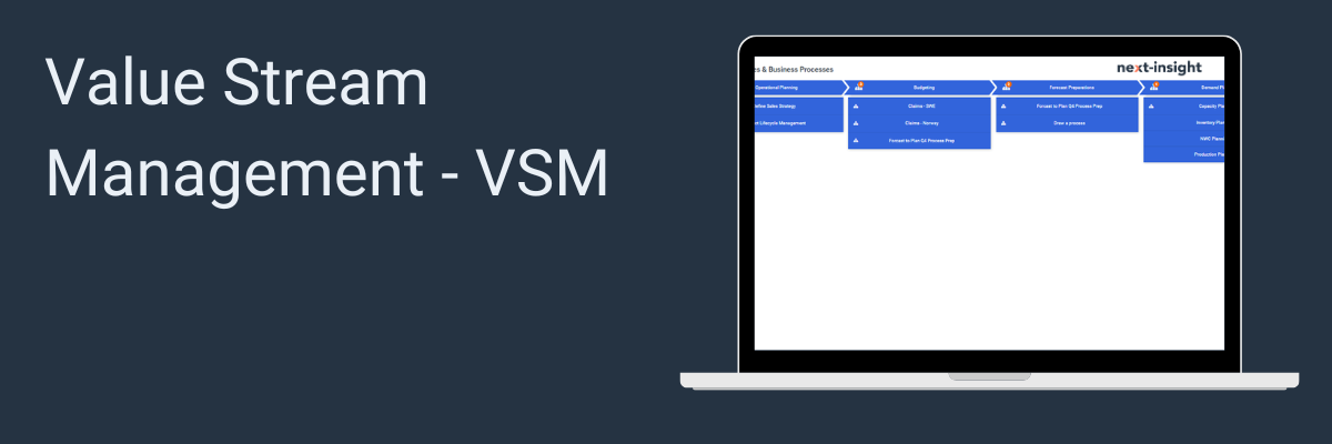 Value Stream Mapping and Value Stream Analysis are key features of Next-Insight